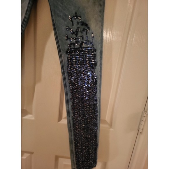 Esparanto Sequined Skinny Jeans - Picture 2 of 10